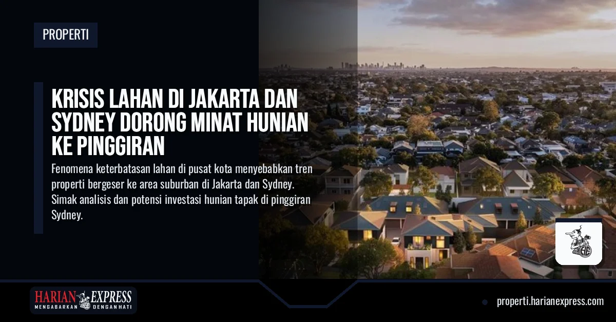 Krisis Lahan di Jakarta dan Sydney Dorong Minat Hunian ke Pinggiran